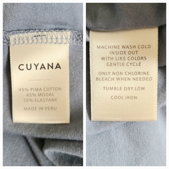 Cuyana Asymmetrical Blue Overlay Dress - Picture 9 of 12